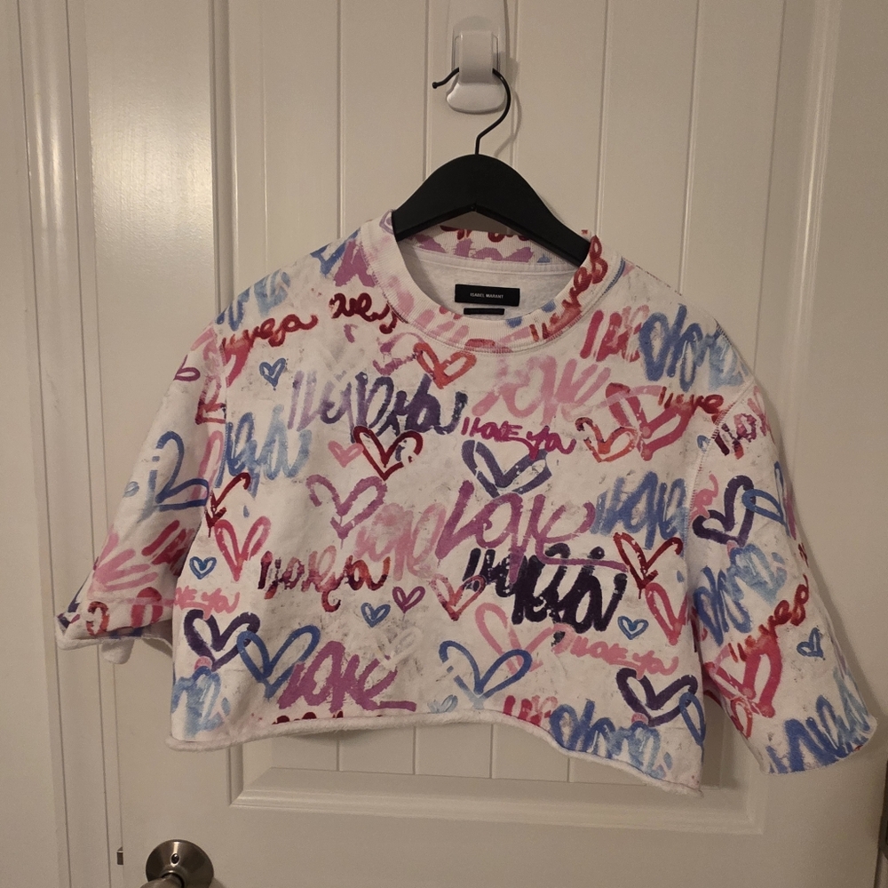 Colorful Graphic Crop Top